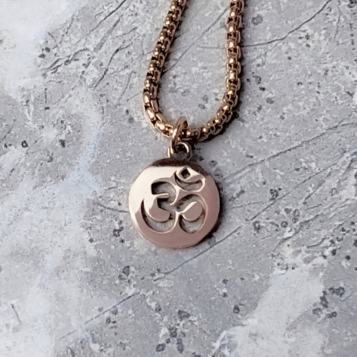 Rose Gold Om Necklace