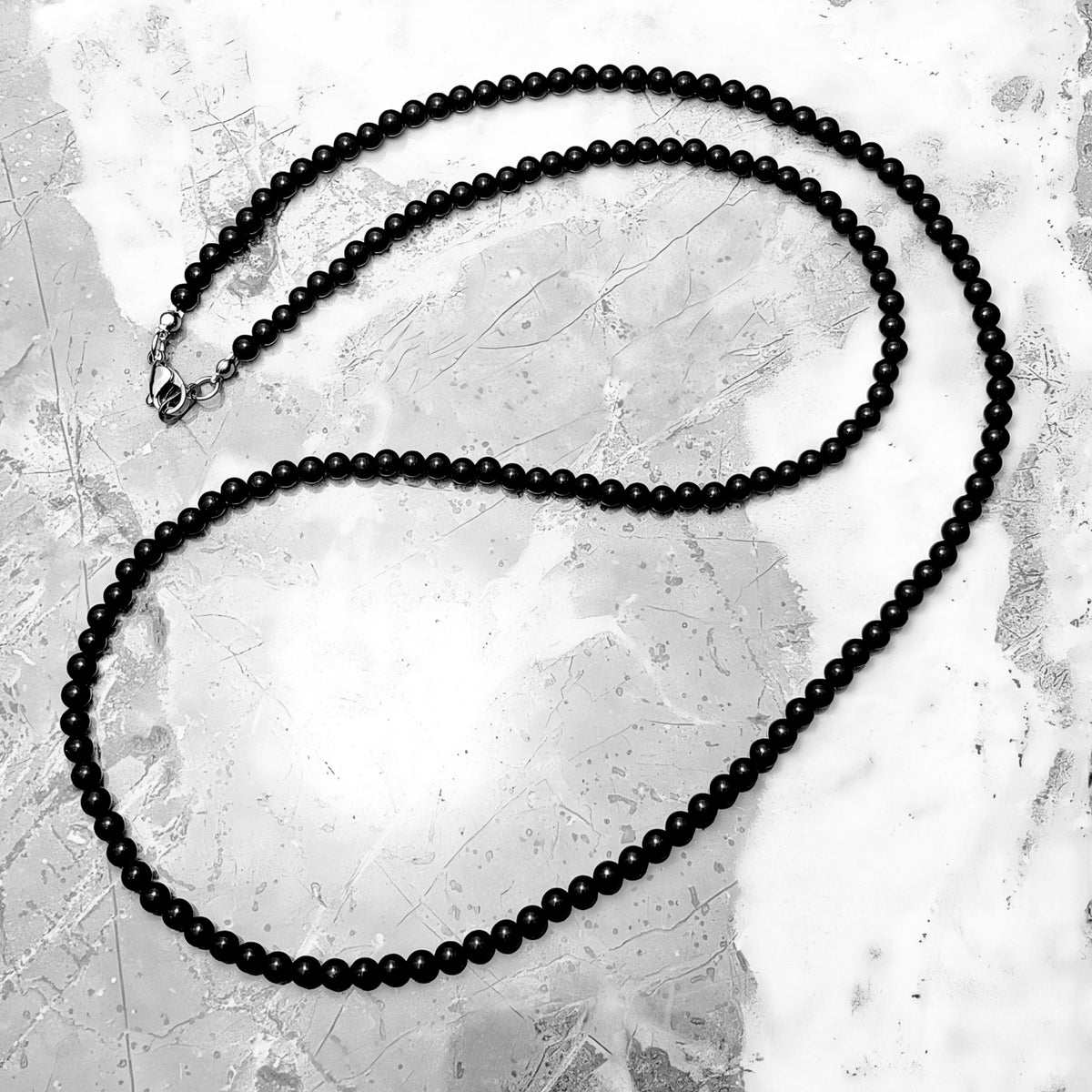 Black Onyx Gemstone Chain Necklace