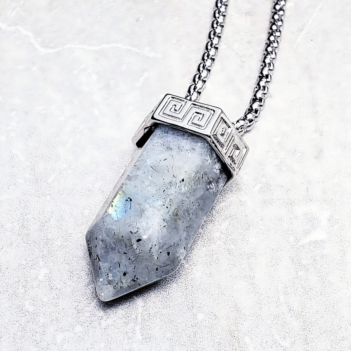 Mykonos Labradorite Amulet Necklace