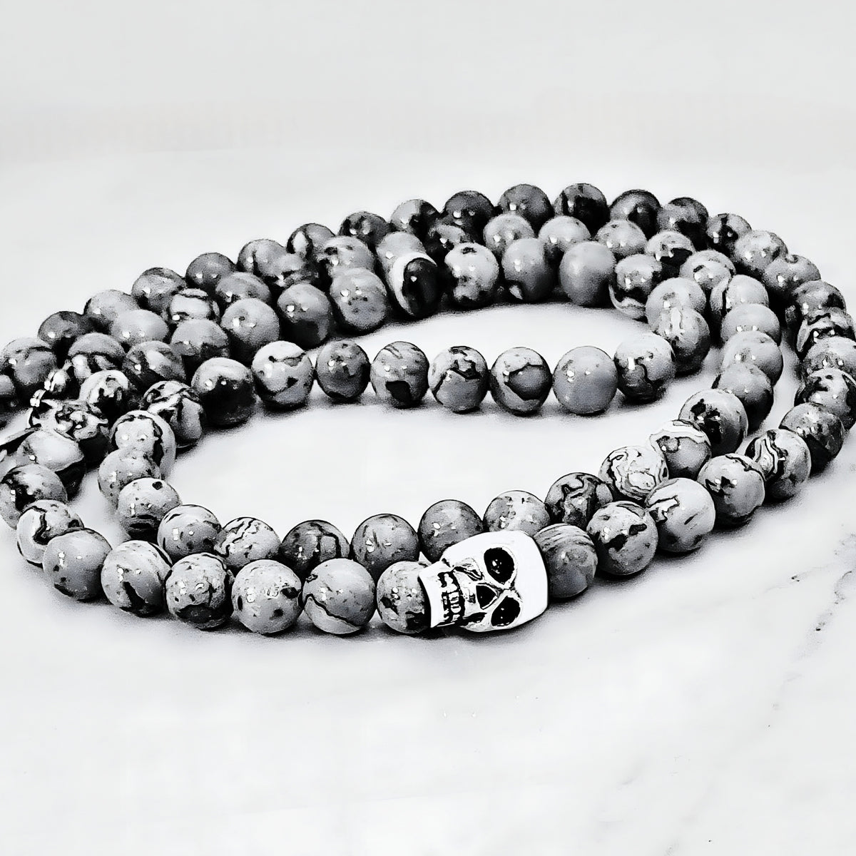 Skull & Jasper Necklace