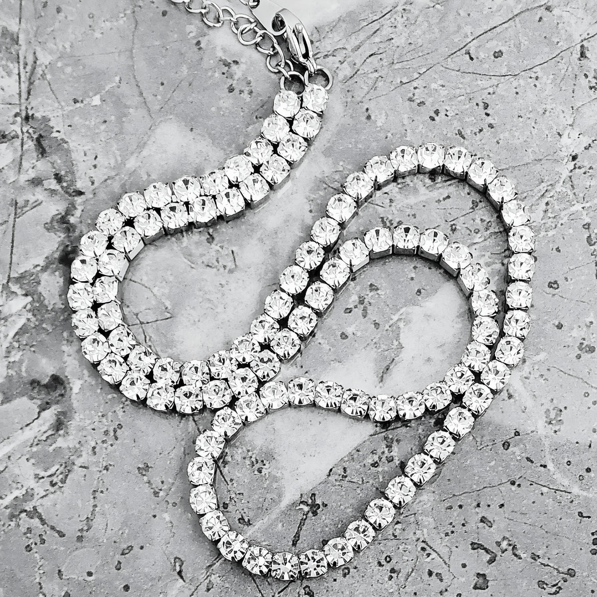 Silver Tennis Chain Necklace