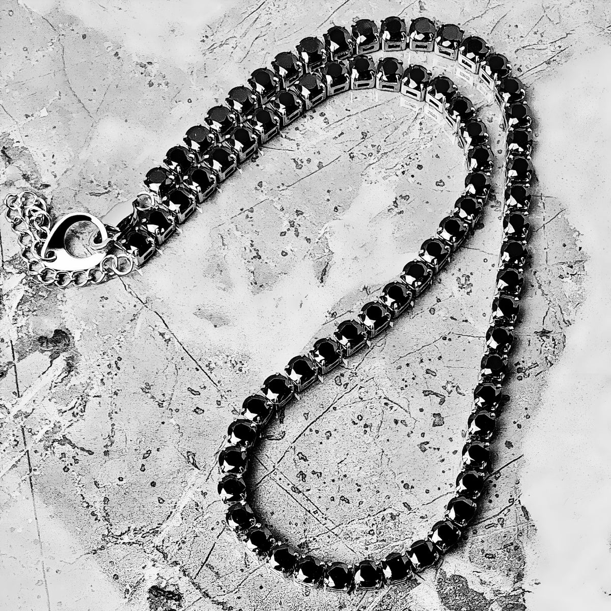 Onyx Tennis Chain Necklace