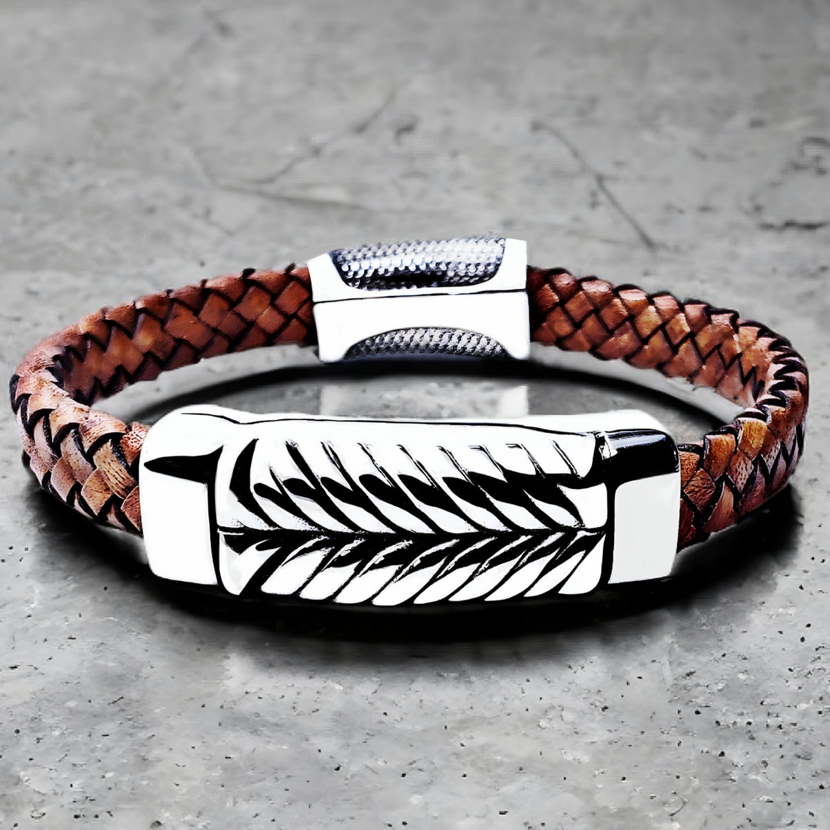 Chevron Leather Bracelet