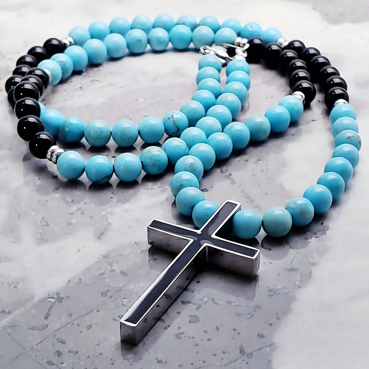 Turquoise Cross Necklace