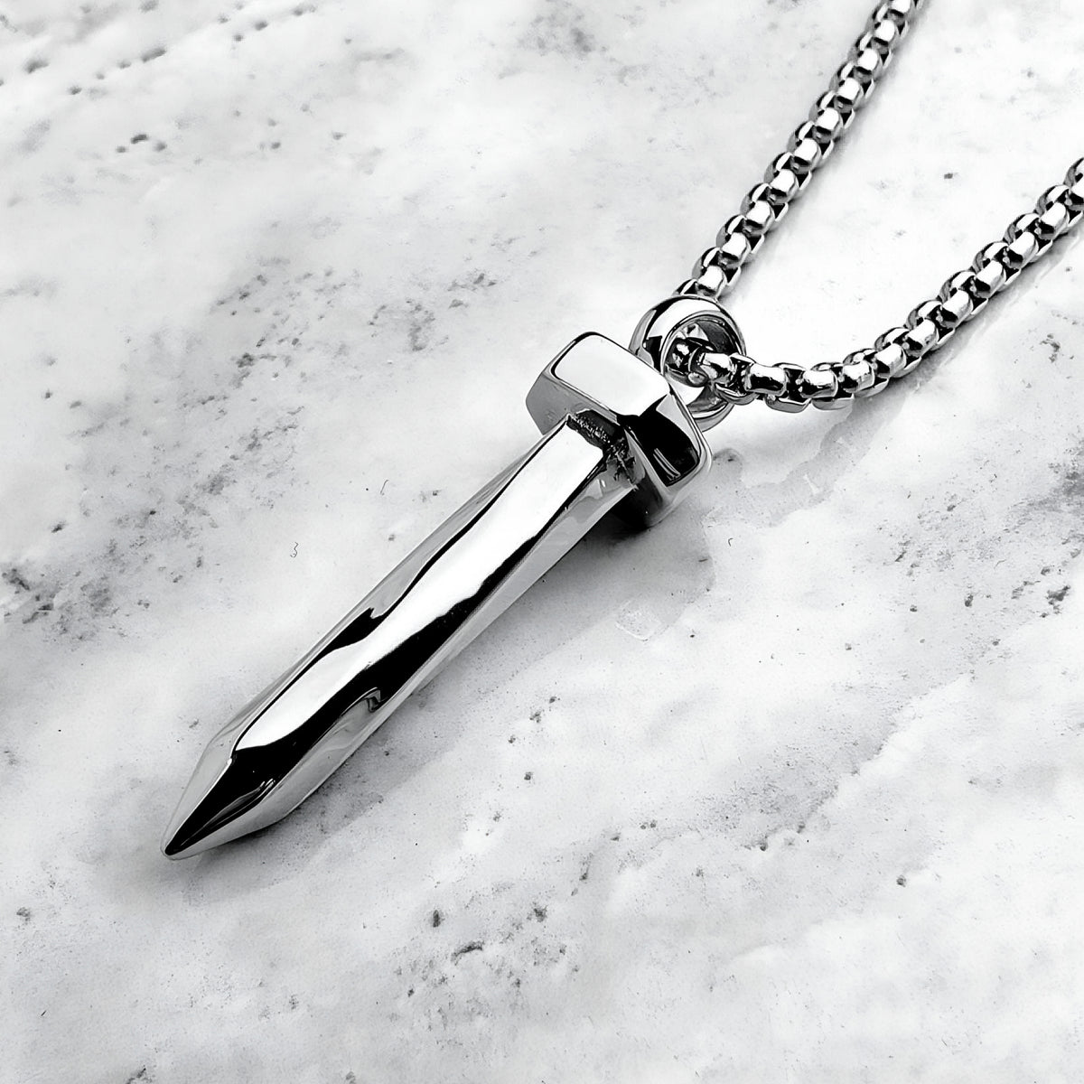 Christ's Silver Nail Necklace