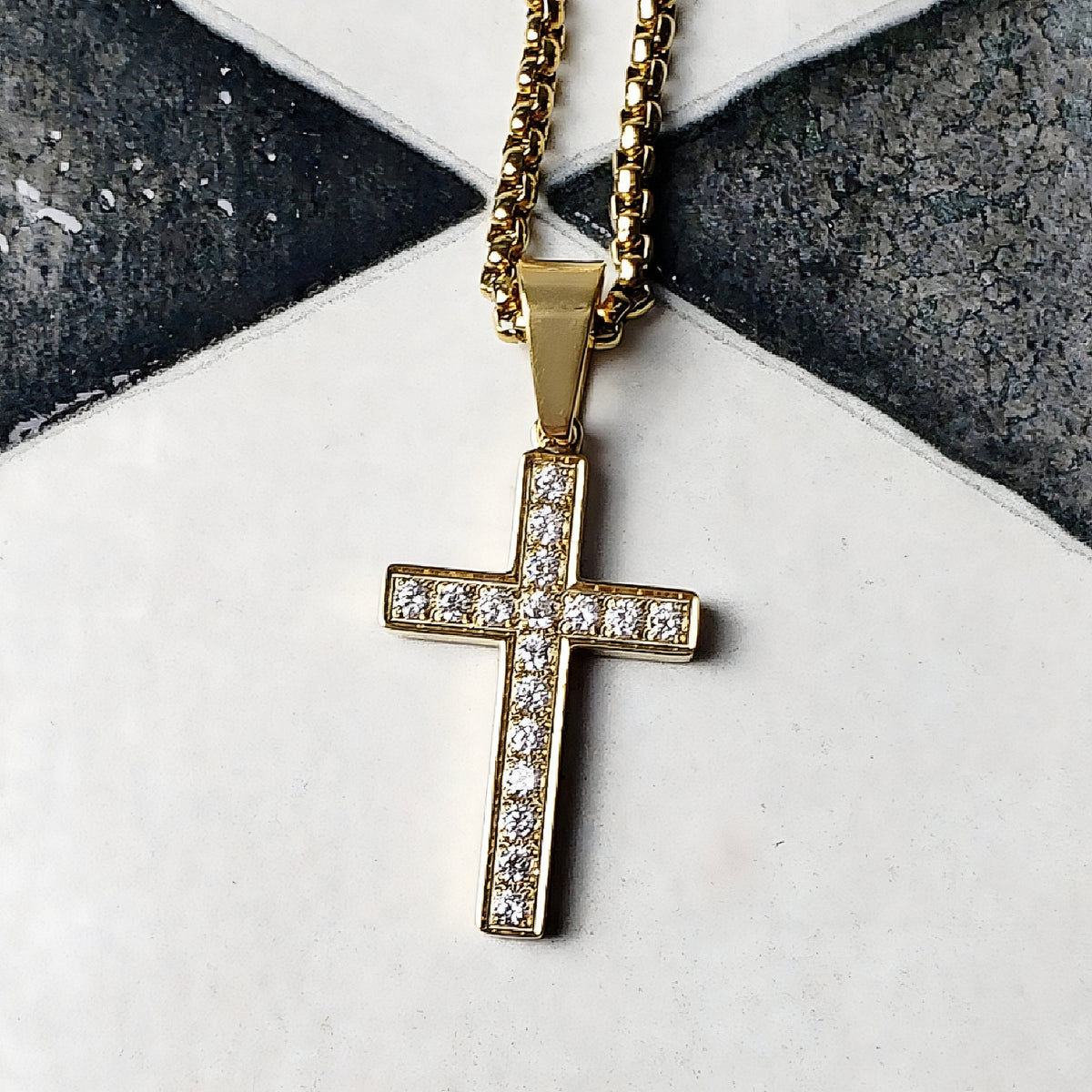 Cubic Zirconia Cross Necklace