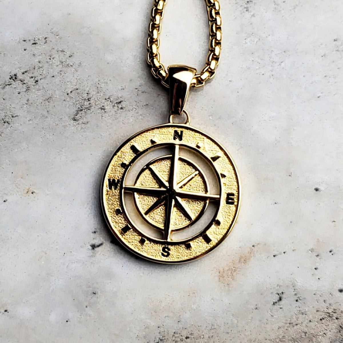 Gold Compass Necklace
