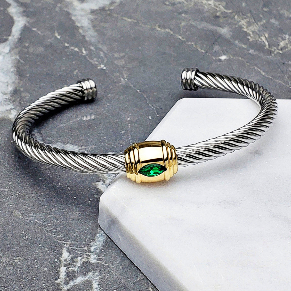Emerald Evil Eye Bracelet