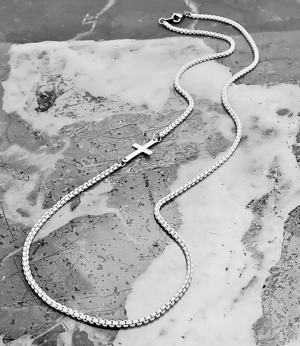 White Cross Chain Necklace