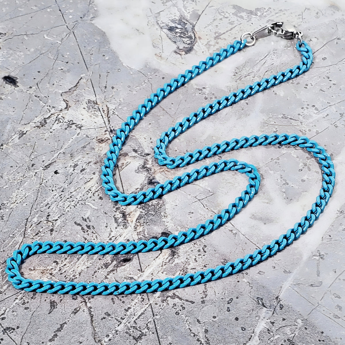 Turquoise Curb Chain Necklace