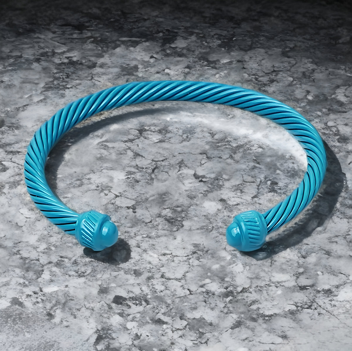 Turquoise Cable Cuff Bracelet