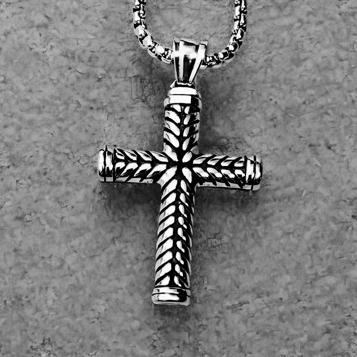 Chevron Cross Necklace