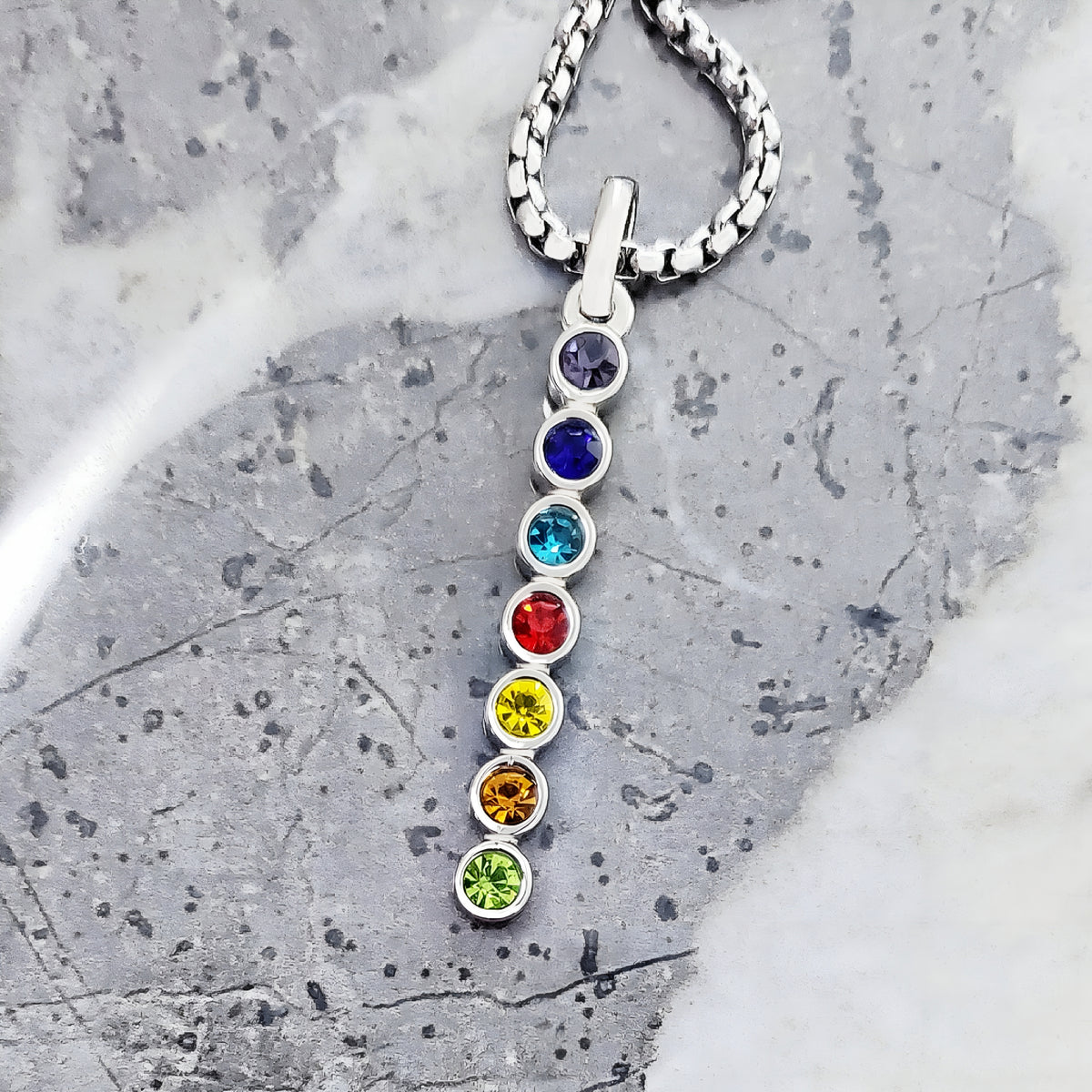 Pavé Chakra Bar Necklace