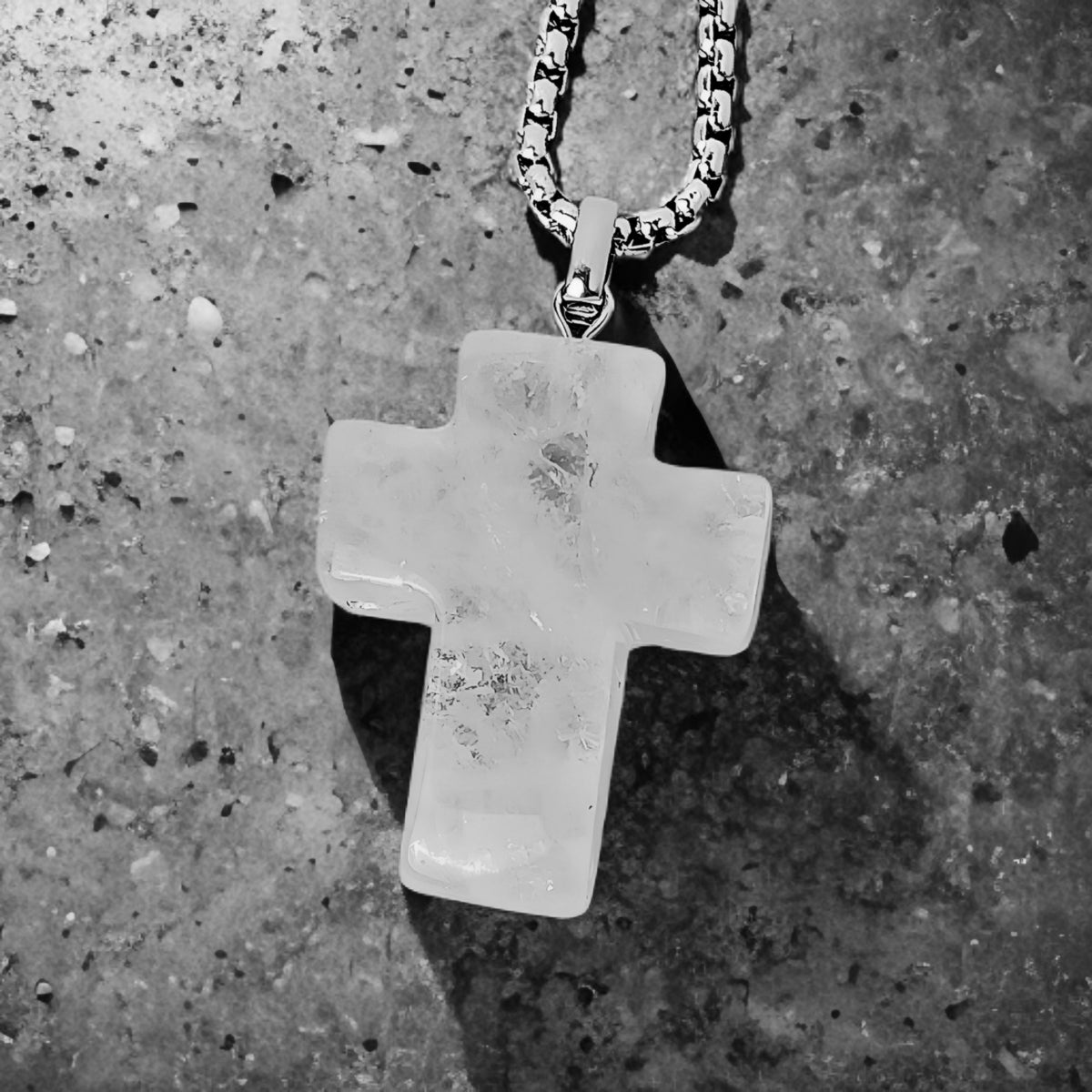 Quartz Gemstone Cross Necklace