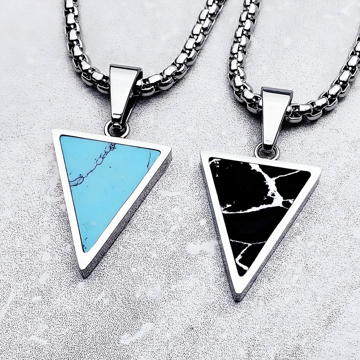 Turquoise Triangle Amulet Necklace