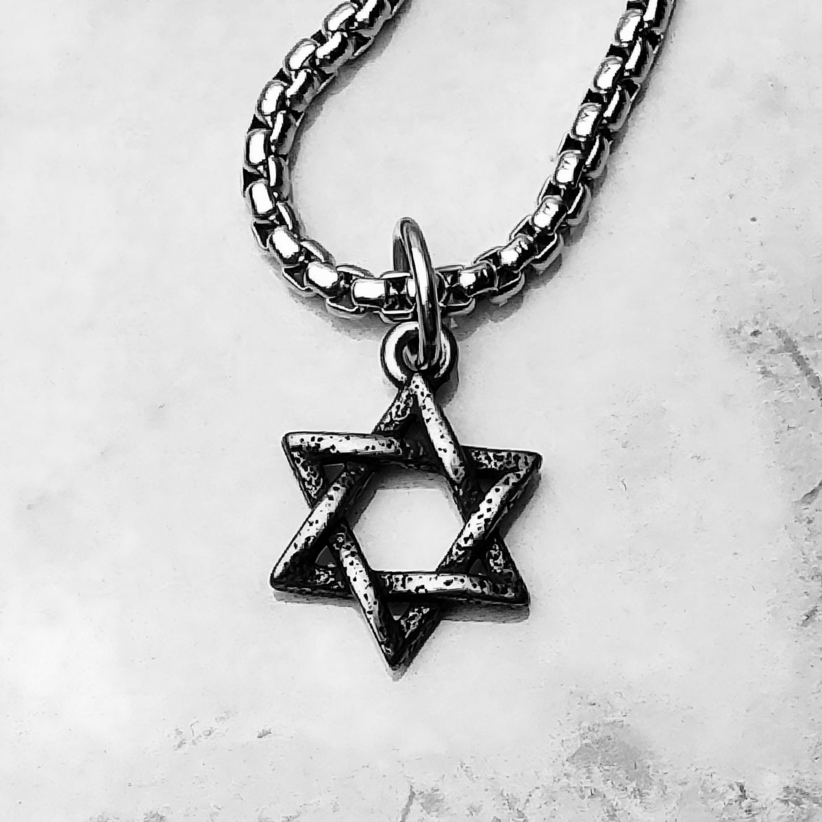 Rustic Star of David Necklace