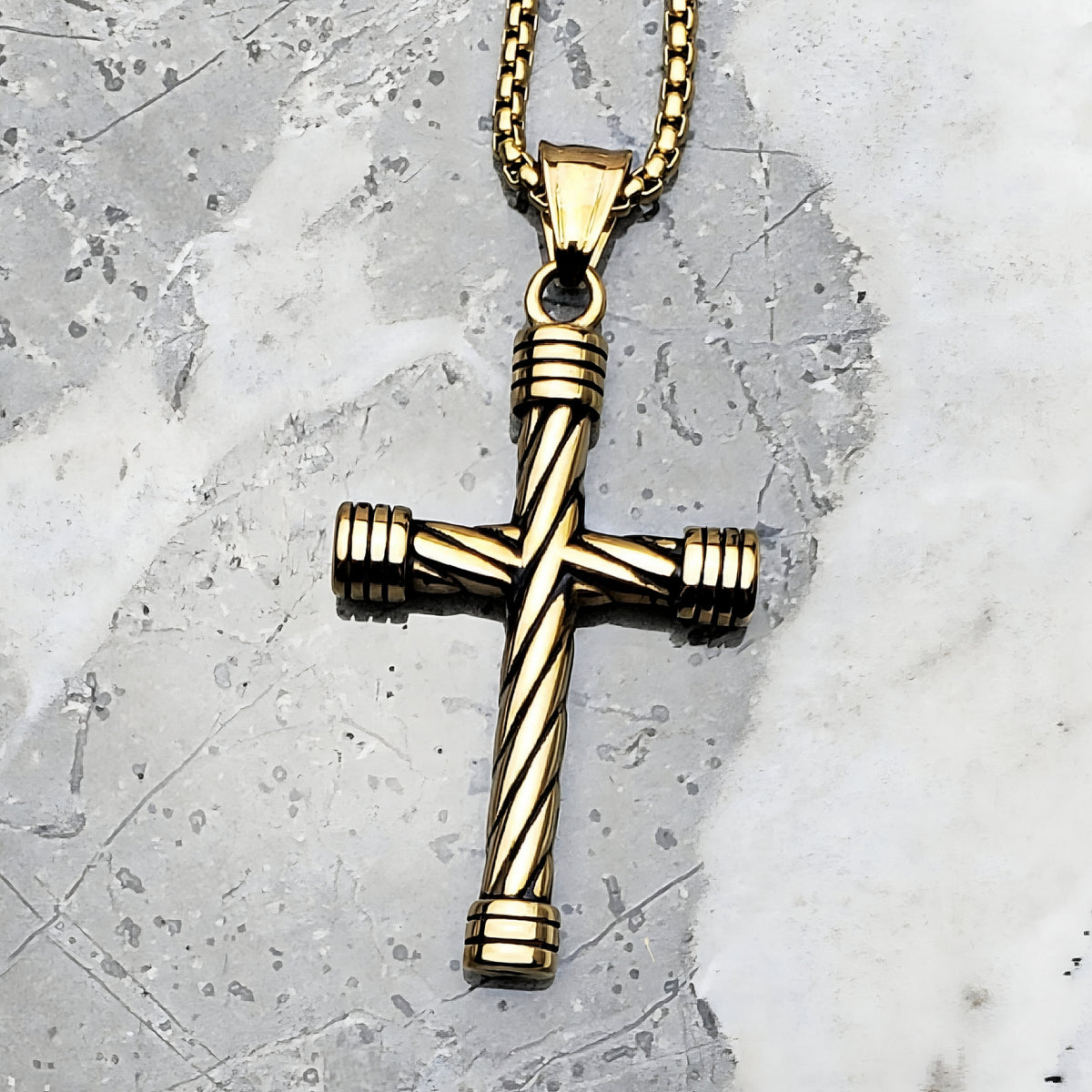 Twisted Cross Necklace