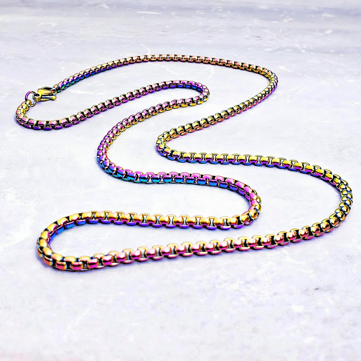 Multicolor Box Chain Necklace