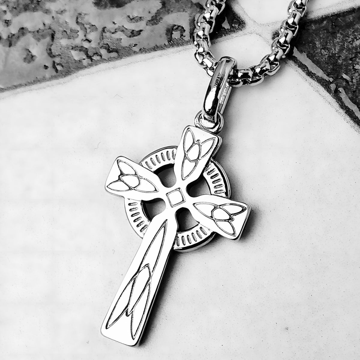 Silver Celtic Knot Cross Necklace