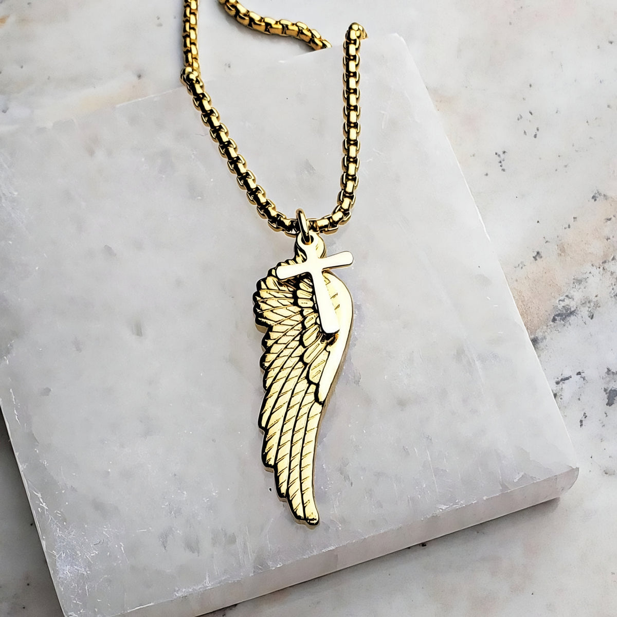 Gold Warrior Wing Necklace