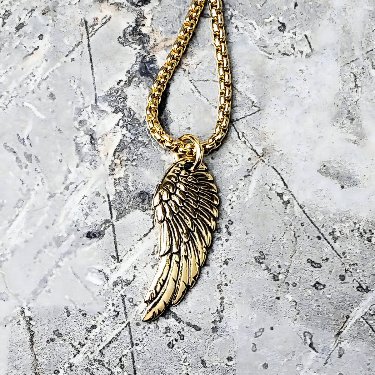 Gold Rustic Angelic Warrior Wing