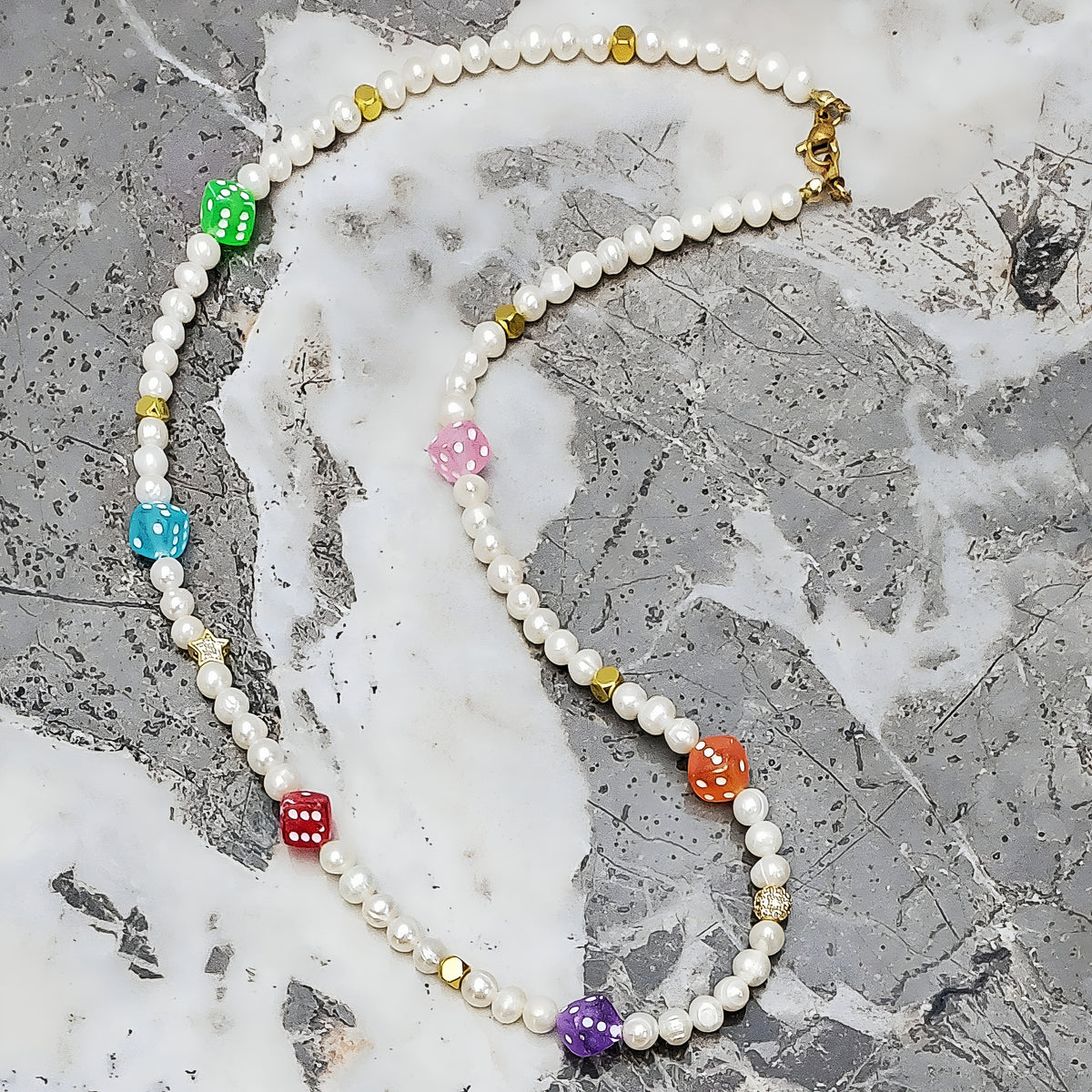 Dice & Pearls Necklace