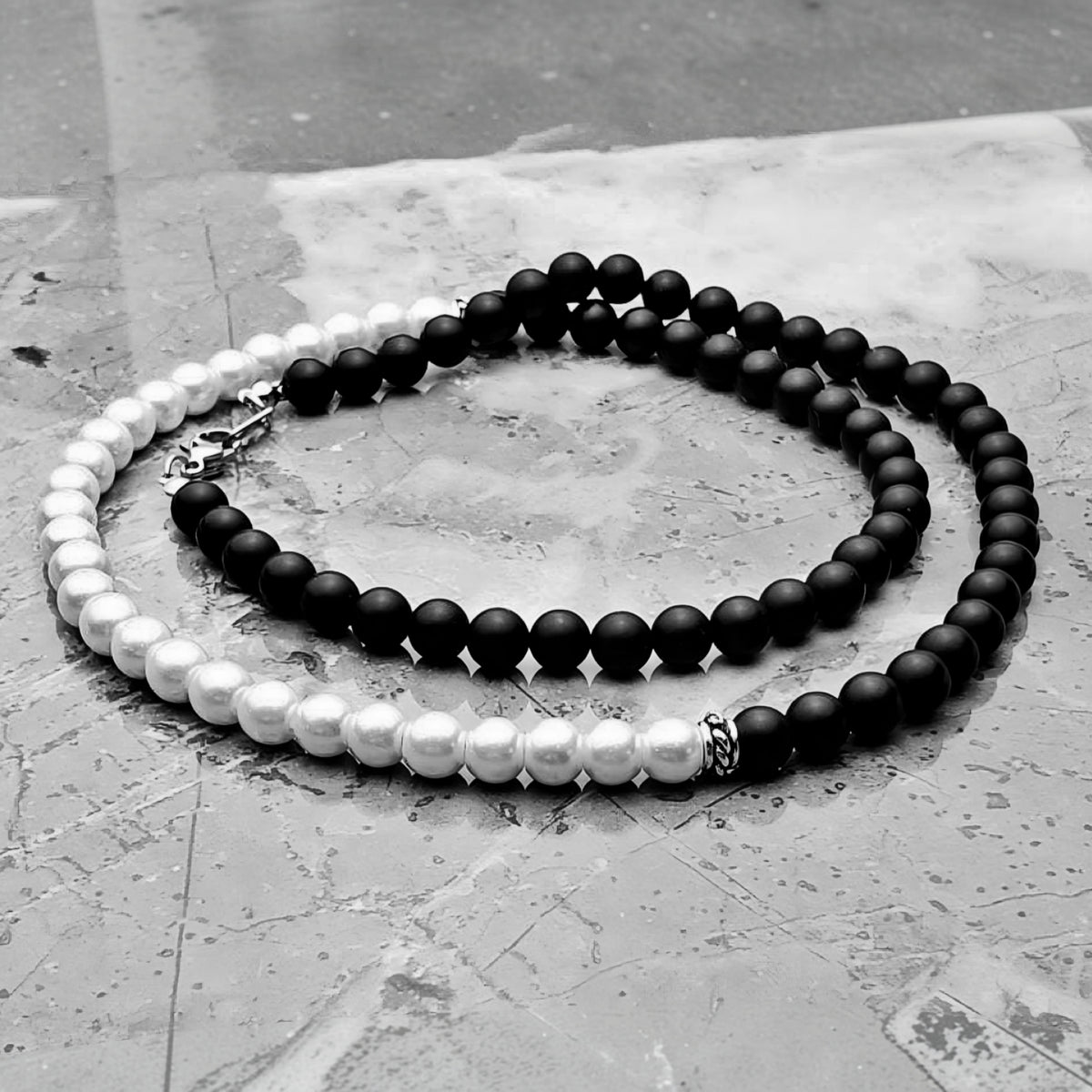Collana con onice e perle