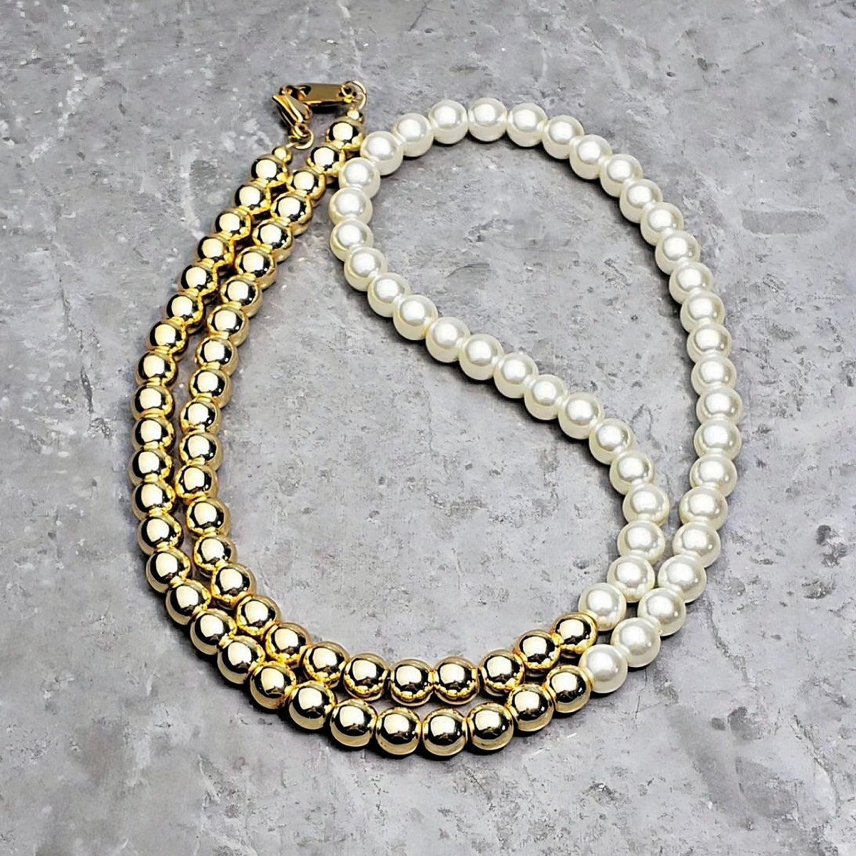 Collana in oro e perle