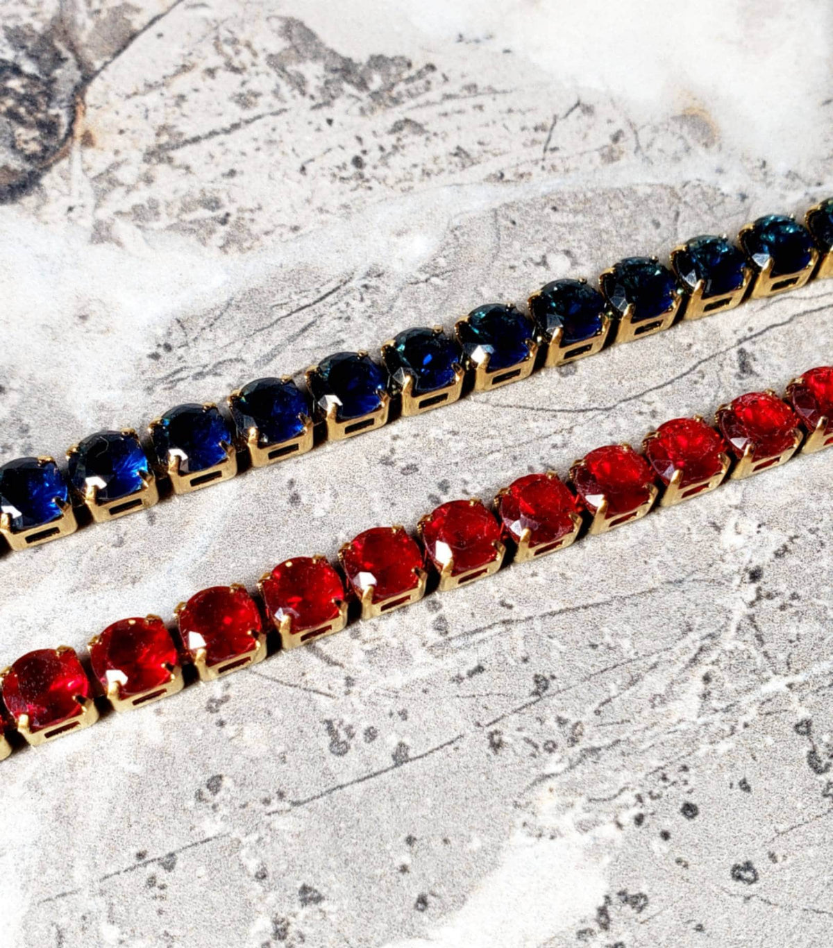Men's "GOLD SAPPHIRE TENNIS" Bracelet| Men's Sapphire Cubic Zirconia Gold Stainless Steel Tennis Bracelet| Men's Gold Tennis Bracelet